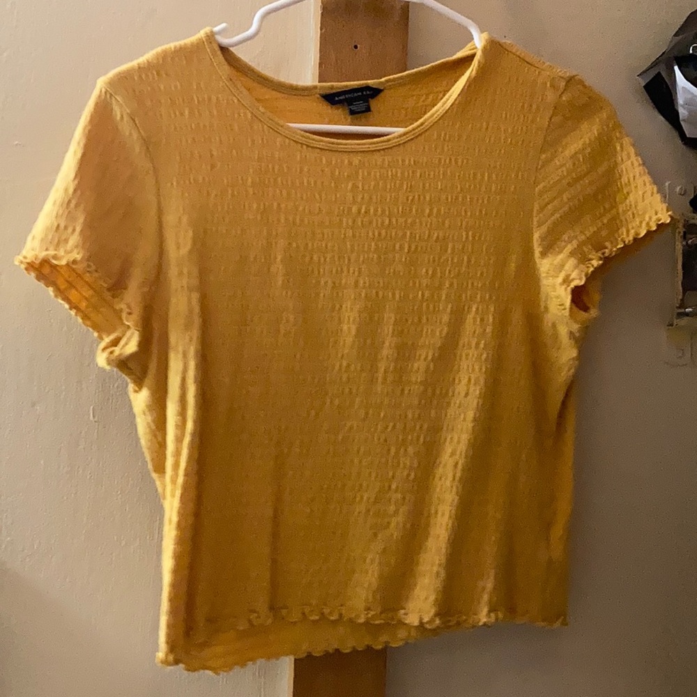 Yellow AE crop top